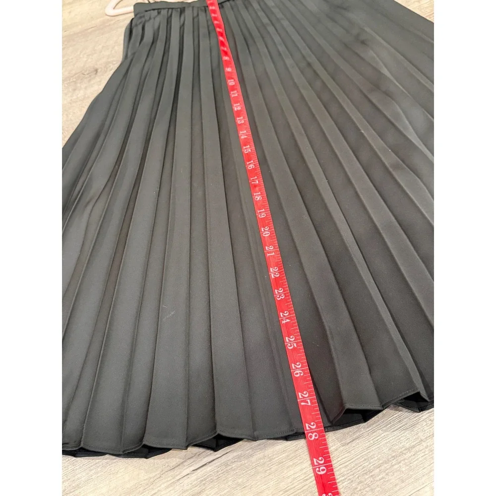 J Crew Black Pleated‎ Midi Skirt Women Size 0P